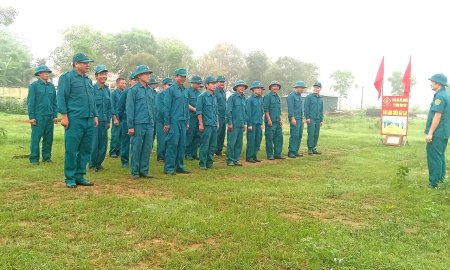 UBND xã Vĩnh Quang tổ chức Khai mạc huấn luyện dân quân năm 2024
